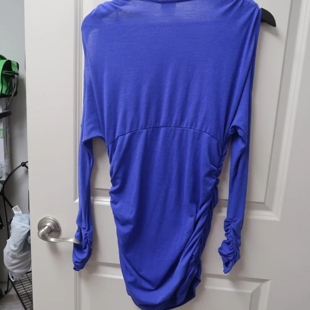 Frederick's of Hollywood dress women's small blue sexy v beck long sleeved - Picture 3 of 4